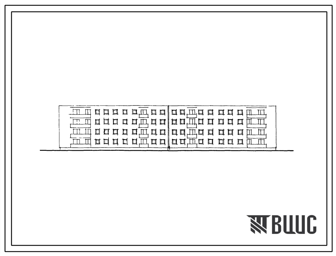 Типовой проект 112-70-2с 4-этажный 4-секционный жилой дом на 40 квартир с несущим сборно-монолитным железобетонным каркасом и заполнением стен из кирпича (в районах с сейсмичностью 9 баллов).