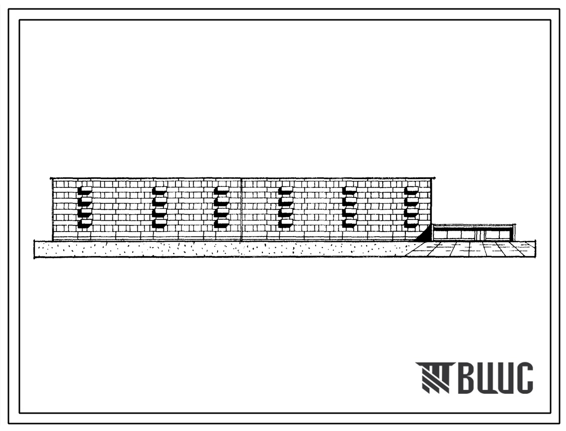 Типовой проект 1-467АС-2 5-этажный 6-секционный крупнопанельный 85-квартирный жилой дом (вариант на 84 квартир со встроенно-пристроеннымм блоком)