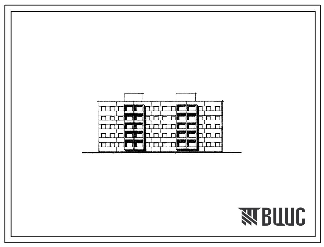 Типовой проект 111-72-12с 5-этажный 2-секционный крупнопанельный жилой дом на 40 квартир для строительства в 1 строительно-климатической зоне, в районах с сейсмичностью 8 баллов в Тувинской АССР.