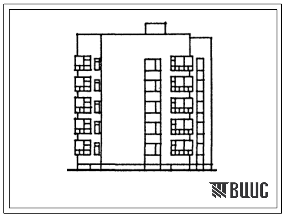 Типовой проект 1-318-0115.13.88 Блок-секция 5-этажная 15-квартирная угловая с торцевыми окончаниями 2-2-4. Для строительства в Литовской ССР.