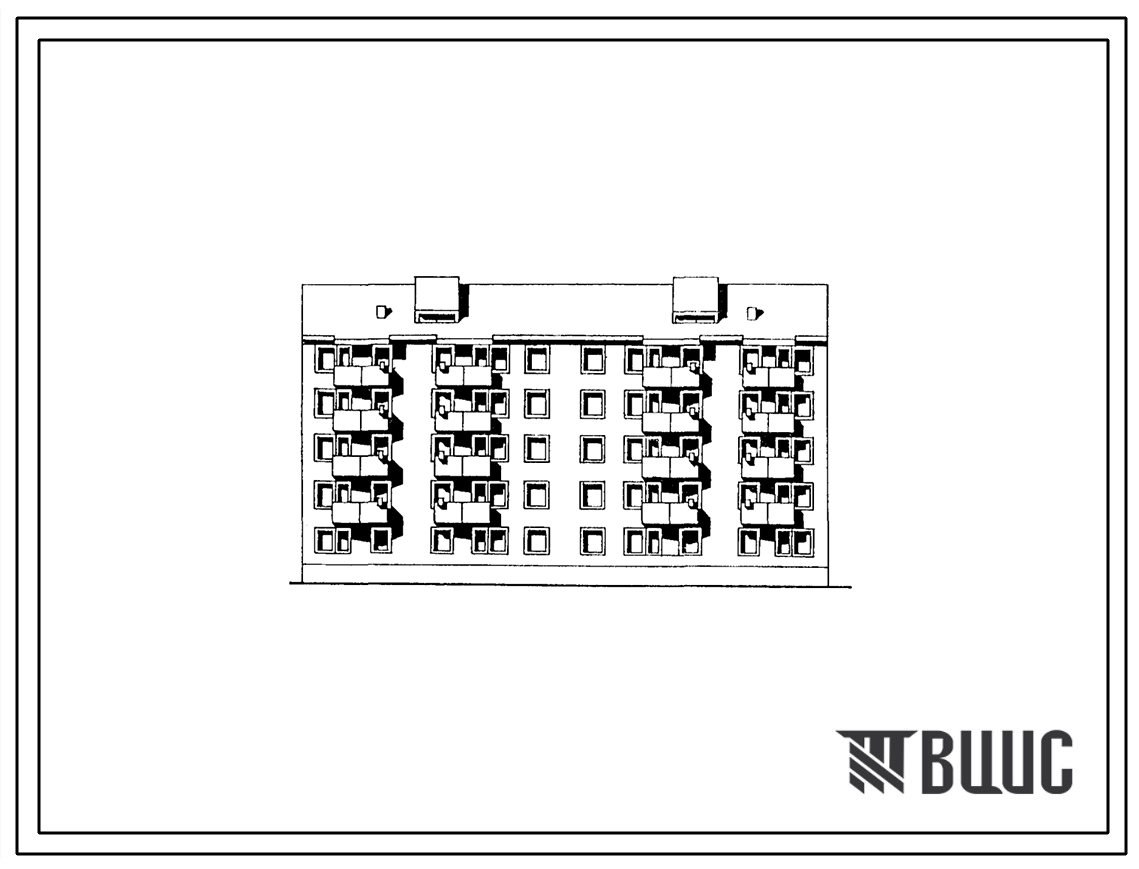 Типовой проект 114-010с.85 Пятиэтажная блок-секция двухсекционная рядовая торцевая на 40 квартир