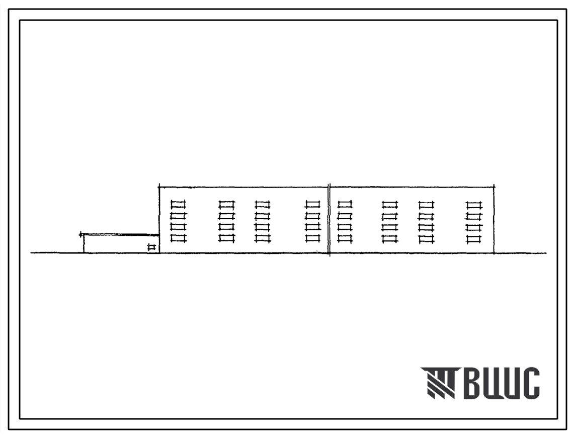 Типовой проект 1-306с-47 Альбомы IX и X  5-этажный жилой дом на 80(77) квартир со стенами из кирпича (вариант со встроено-пристроенным блоком III).