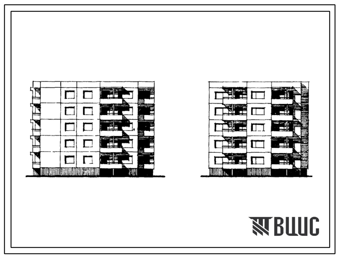 Типовой проект 120В-06/1 Пятиэтажная блок-секция на 20 квартир (однокомнатных 1Б-5, двухкомнатных 2Б-5, трехкомнатных 3А-5, 3Б-5). Для строительства во 2В климатическом подрайоне Литовской ССР