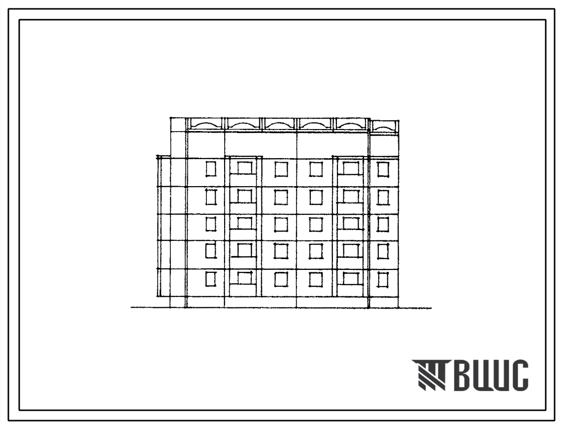 Типовой проект 134-056.13.88 Пятиэтажная блок-секция угловая универсальная на 20 квартир. Для Волгоградской области