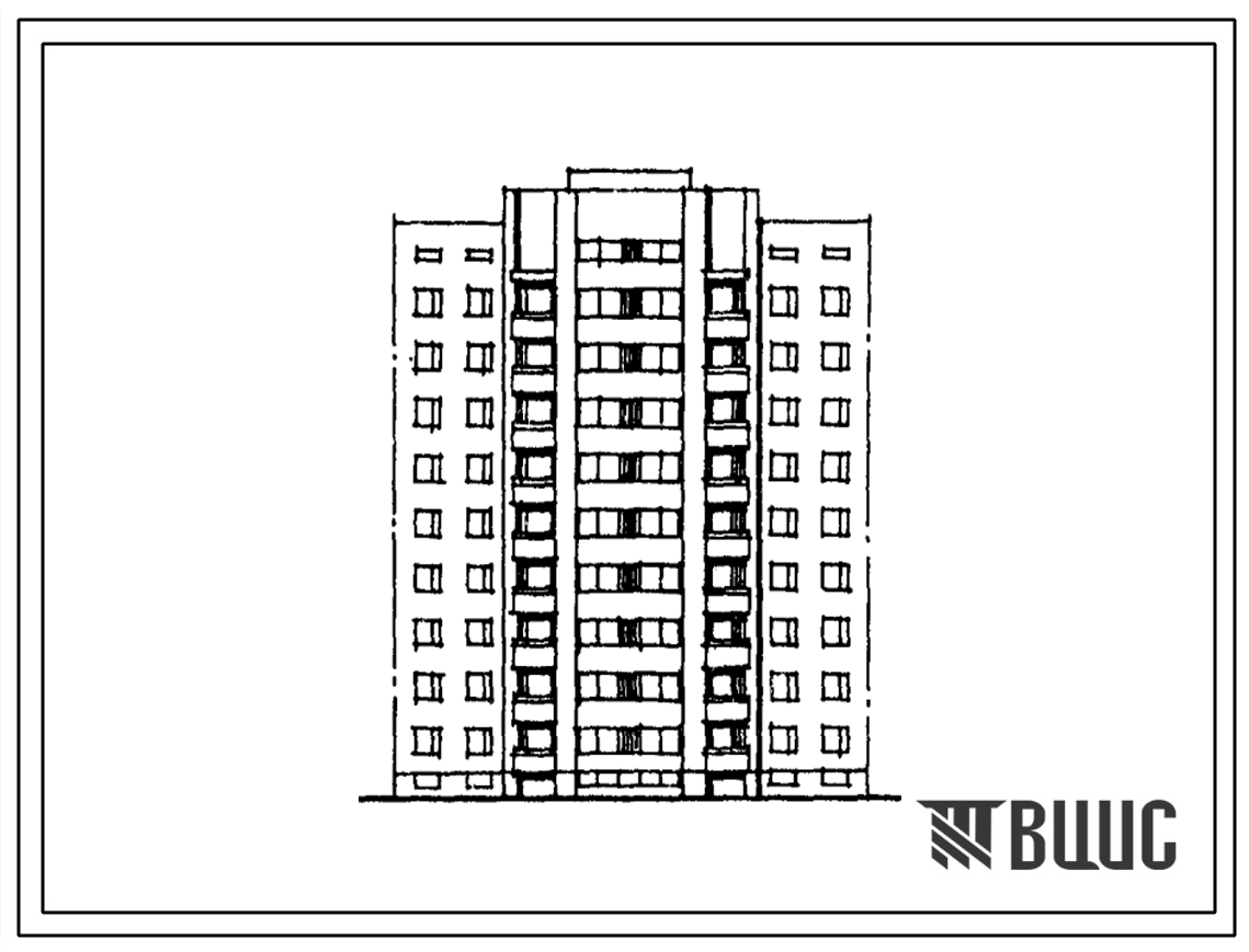 Типовой проект 156-08.85 Девятиэтажная блок-секция угловая (зеркальное решение) на 36 квартир