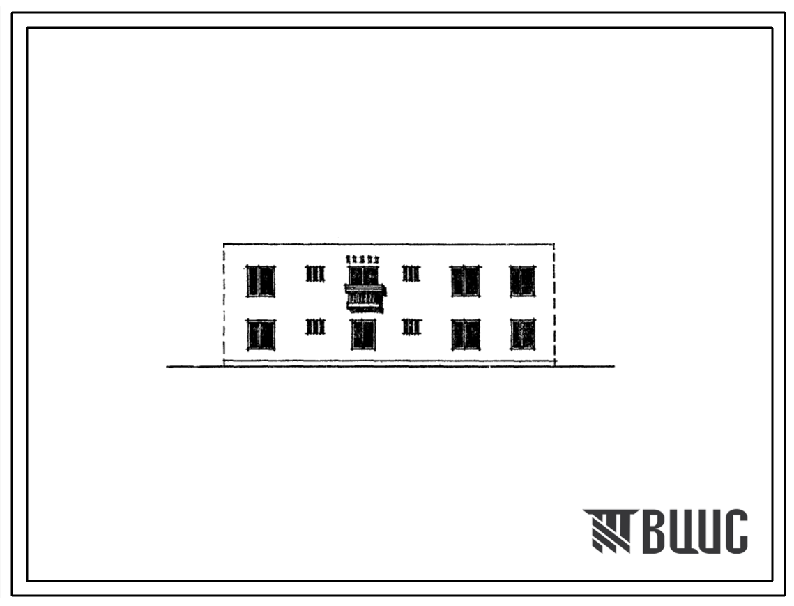 Типовой проект 101-036СП/1 Двухэтажная блок-секция на 4 квартиры типа 2Б-5А.