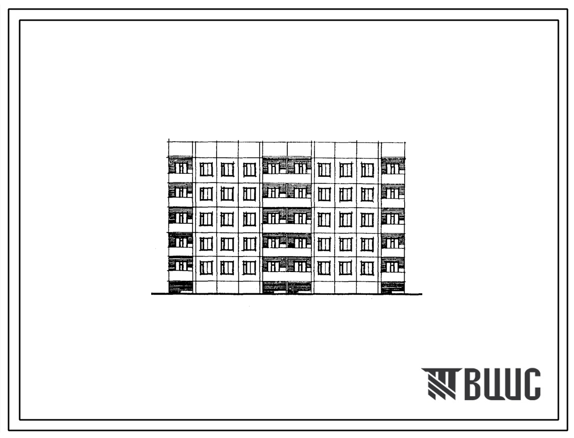 Типовой проект 93-014.84 Пятиэтажная блок-секция рядовая с торцевыми окончаниями на 20 квартир