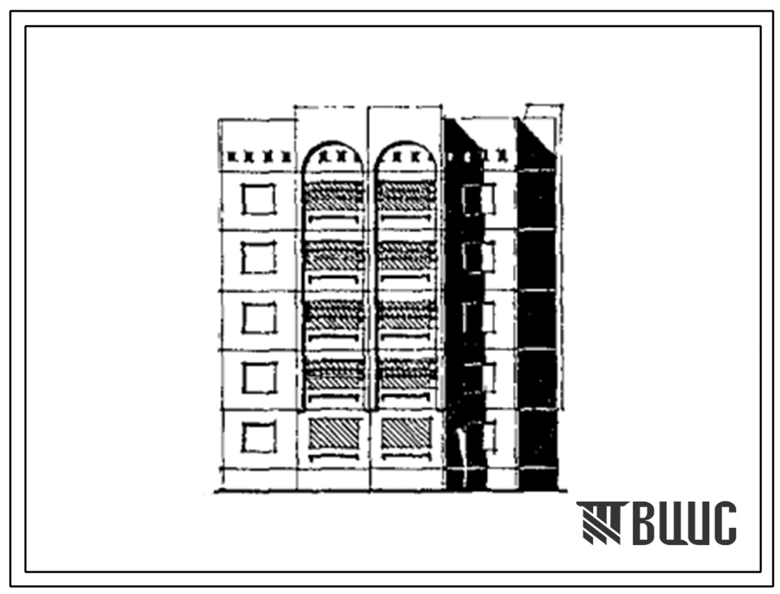 Типовой проект 165-022с.13.90 Блок-секция 5-этажная 15-квартирная угловая правая 2Б.2Б.2Б (для строительства в городе Душанбе)