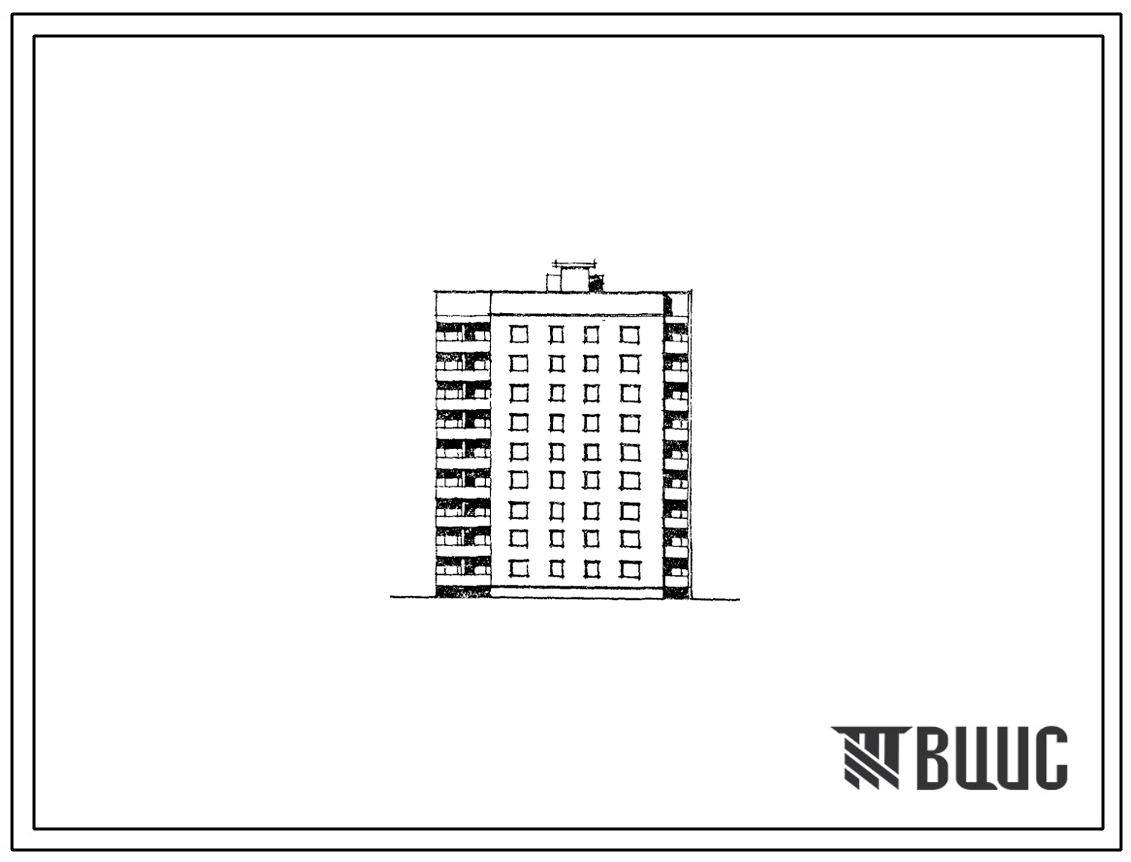 Типовой проект 89-0113.86 9-этажная угловая блок-секция 2Б.3Б.3Б.4Б на 36 квартир (левая)