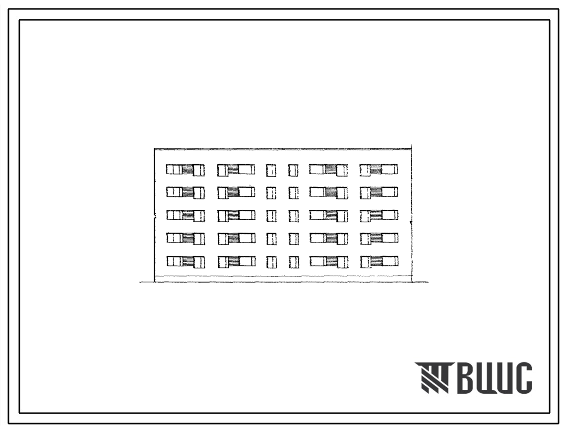 Типовой проект 86-08 Рабочие чертежи вариантов пятиэтажной блок-секции сквозного прохода и торцевых решений.