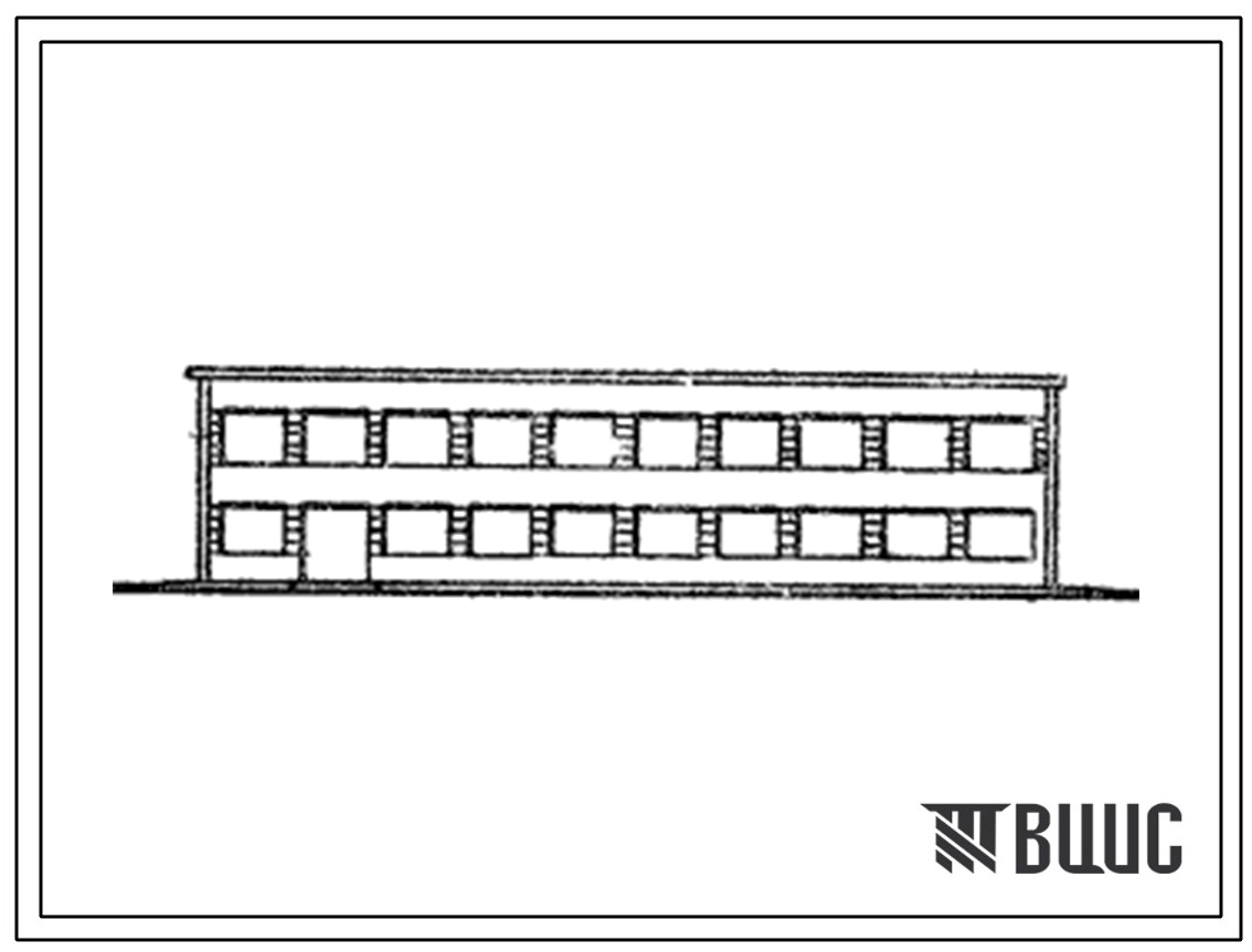 Типовой проект 416-1-59 Административно-бытовое здание для открытых стоянок на 200 грузовых автомобилей. Стены из кирпича