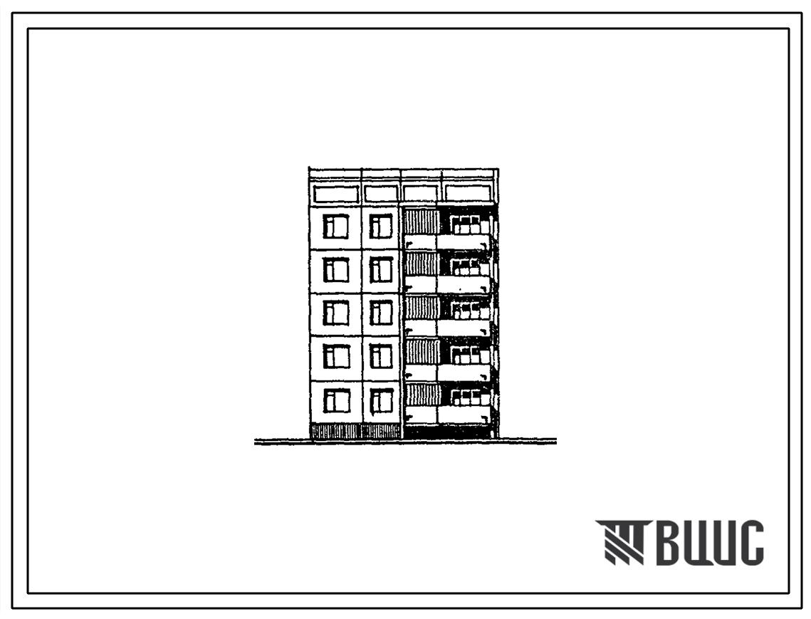 Типовой проект 76-0114с.13.88 Пятиэтажная блок-секция правая на 10 квартир. Для городов Ургенч, Гулистан, Карши
