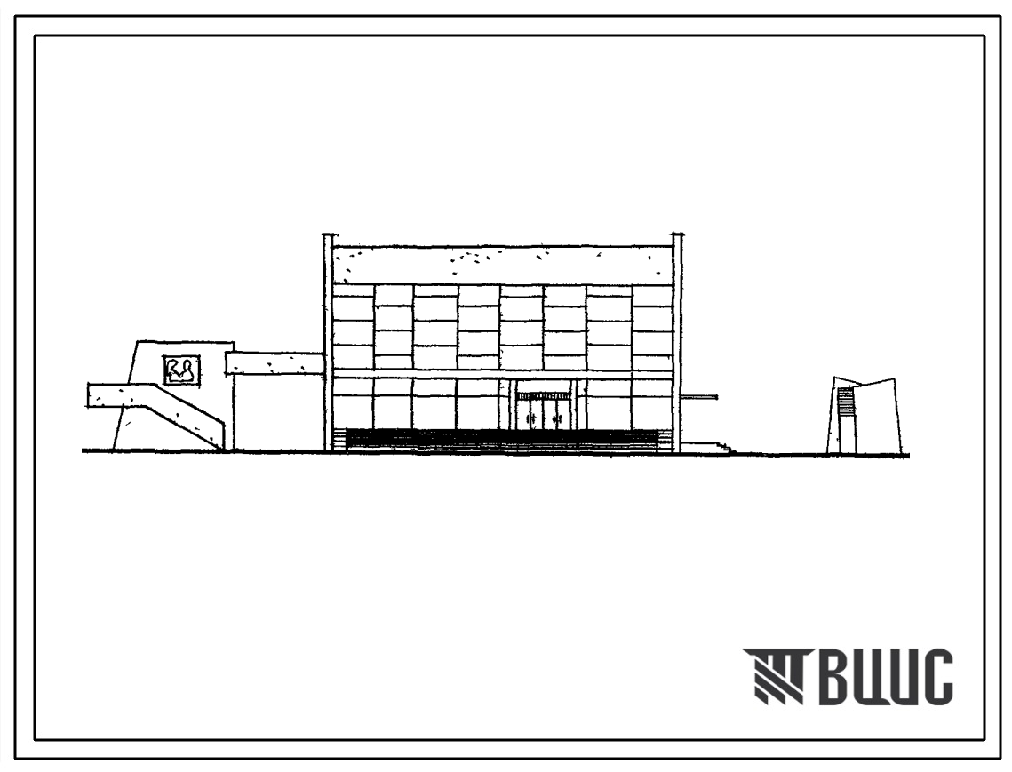 Типовой проект 264-13-40с Широкоформатный кинотеатр на 800 мест для строительства в 3 строительно-климатической зоне в районах с сейсмичностью 9 баллов.