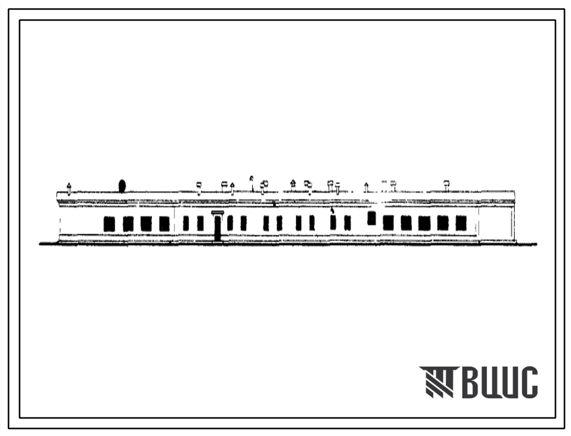 Типовой проект 817-55 Блок подсобно-производственных помещений для птицефабрик с профилакторием на 2 автомашины и мастерских.