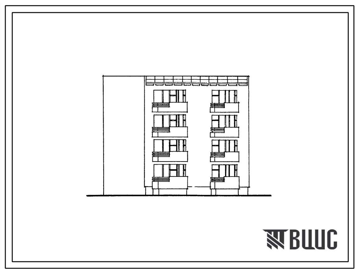 Типовой проект 155-012с Блок-секция четырехэтажная  поворотная с внешним углом правая на 8 квартир . Для строительства в 4А климатическом подрайоне Таджикской ССР сейсмичностью 9 баллов на непросадочных грунтах (варианты – на г