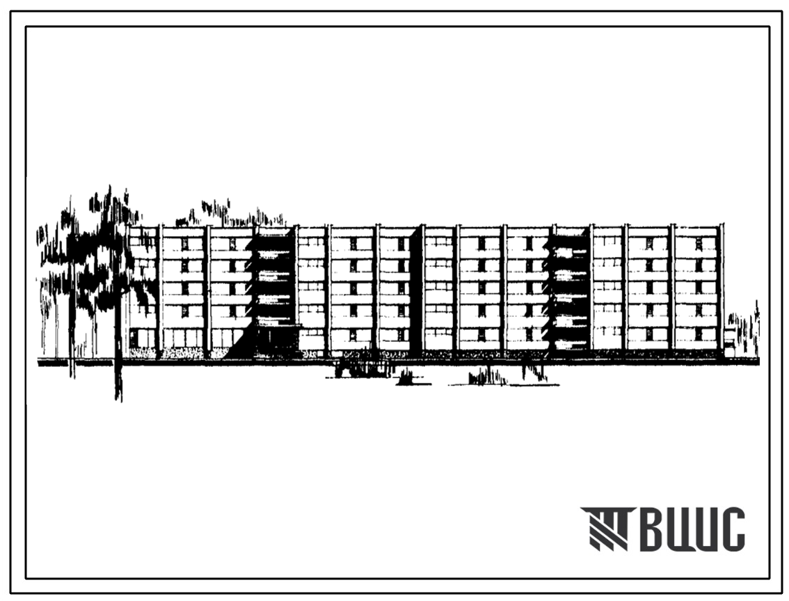 Типовой проект 164-80-15 Пятиэтажное общежитие на 419 мест, для строительства во 2 строительно-климатической зоне.
