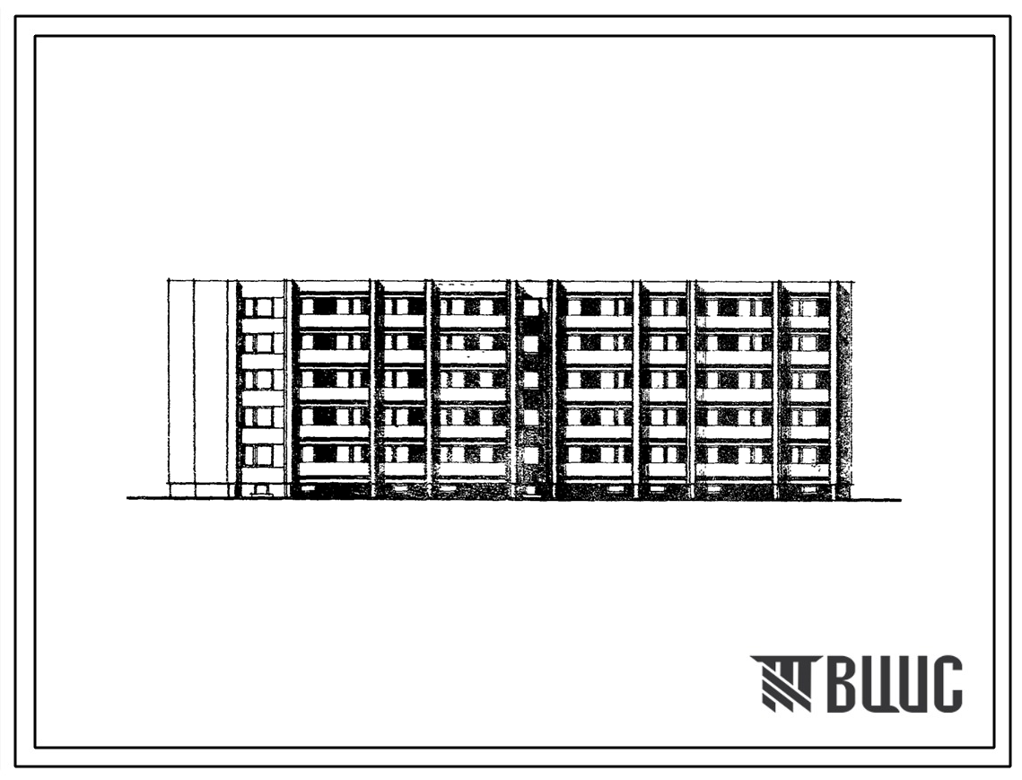 Типовой проект 1-318-51/1.2 Пятиэтажный трехсекционный 40-квартирный жилой дом. Для городского строительства в Литовской ССР