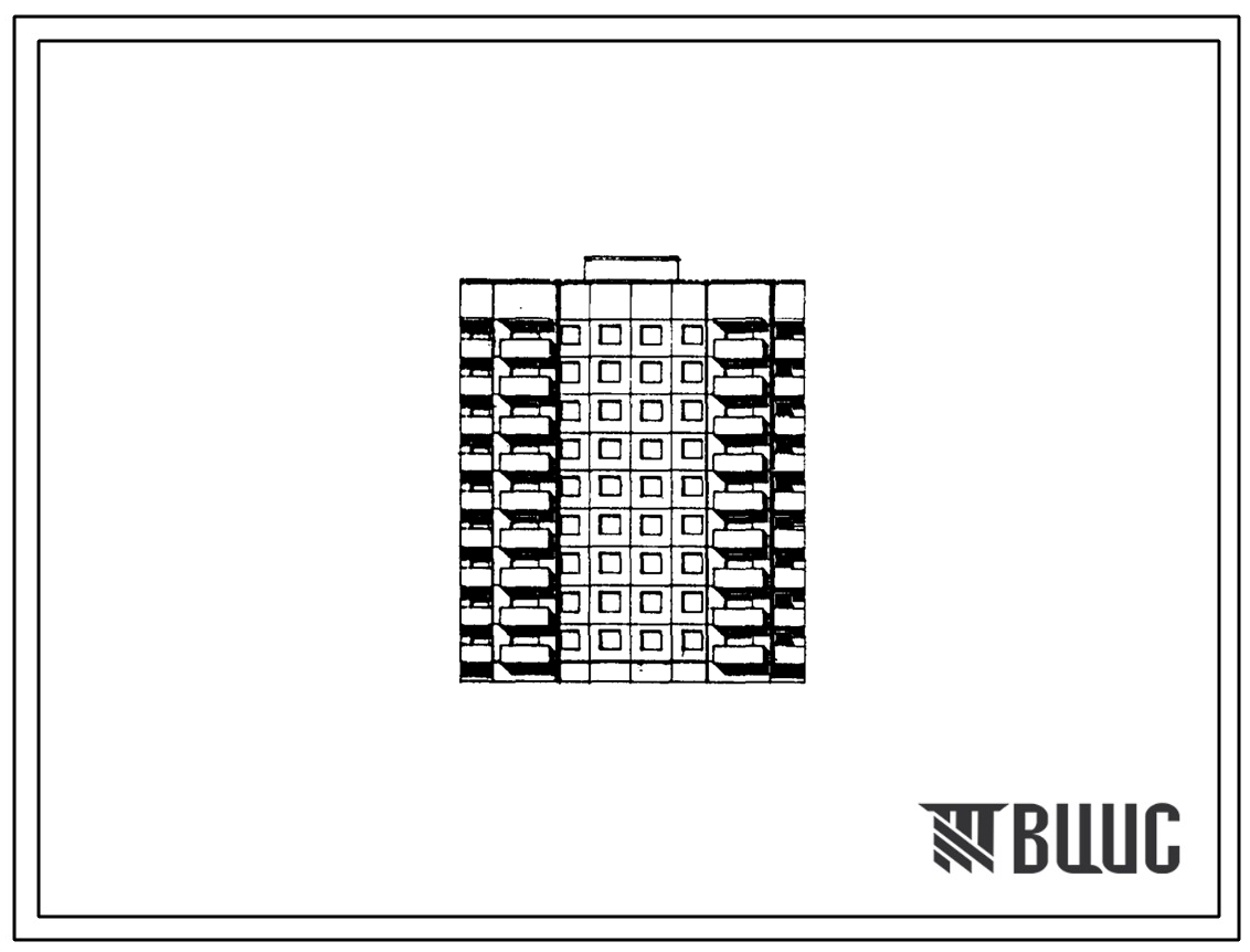 Типовой проект 90-0258.2.13.89 Блок-секция 9-этажная 36-квартирная рядовая 2-2-3-3 (для строительства в г. Омске и Омской области) Конструктивный вариант свайных фундаментов N=350 kH