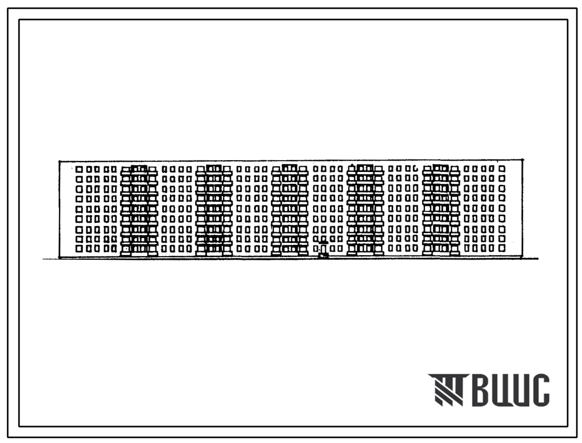 Типовой проект 1-447С-48 Девятиэтажный шестисекционный жилой дом на 216 квартир со стенами из кирпича (однокомнатных  19, двухкомнатных  89, трехкомнатных  90, четырехкомнатных  18).