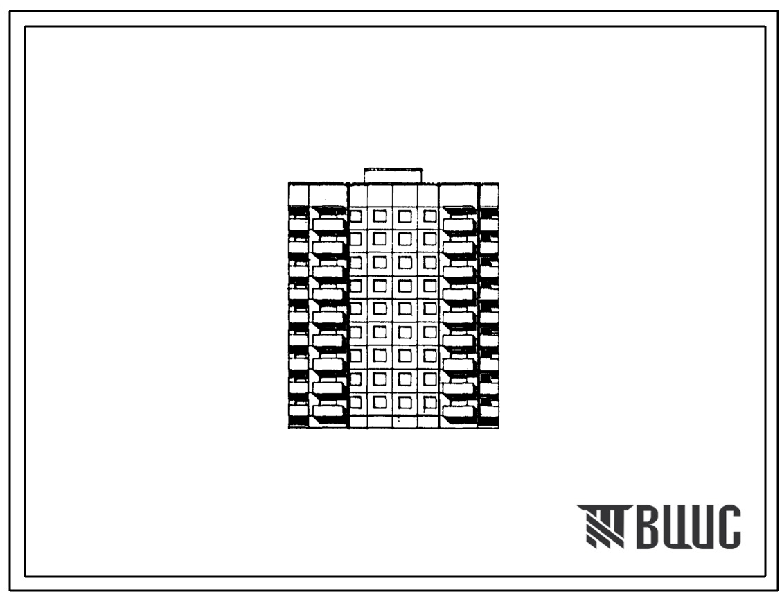 Типовой проект 90-0258.1.13.89 Блок-секция 9-этажная 36-квартирная рядовая 2-2-3-3 (для строительства в г. Омске и Омской области)