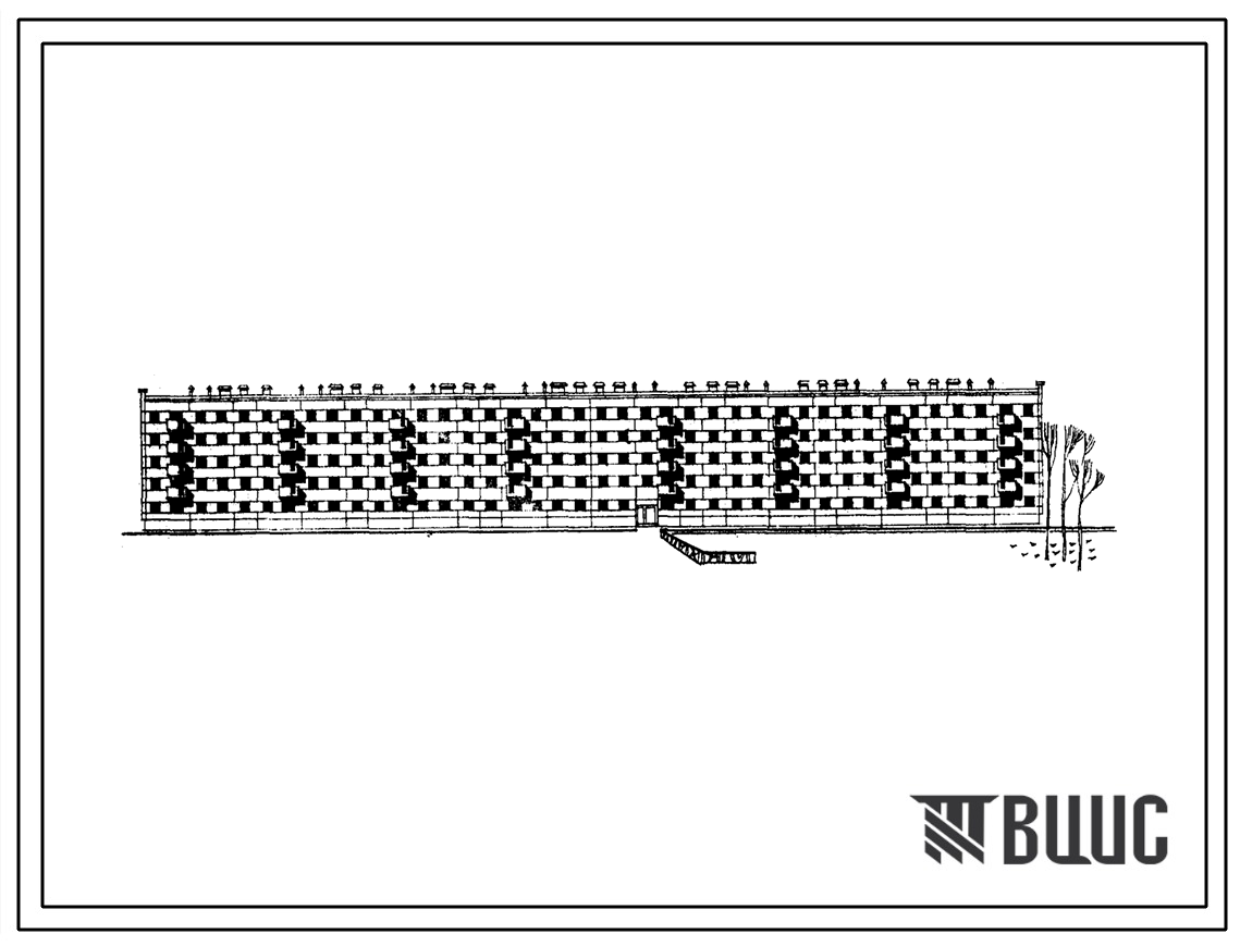 Типовой проект 1-468Б-23 Пятиэтажный восьмисекционный крупнопанельный жилой дом на 119 квартир с наружными стеновыми панелями двухрядной разрезки из ячеистого бетона(однокомнатных  19, двухкомнатных  79, трехкомнатных  19, четырехкомнатных  2).