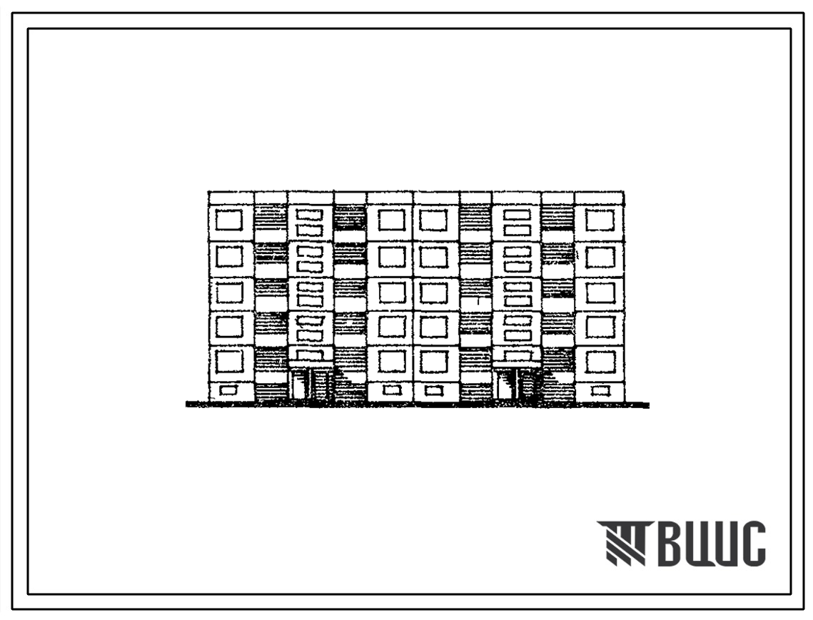 Типовой проект 111-121-59/1 Пятиэтажный двухсекционный крупнопанельный дом  на 20 квартир (трехкомнатных 3Б-10, четырехкомнатных 4Б-10). Для строительства во 2 климатическом районе Эстонской ССР