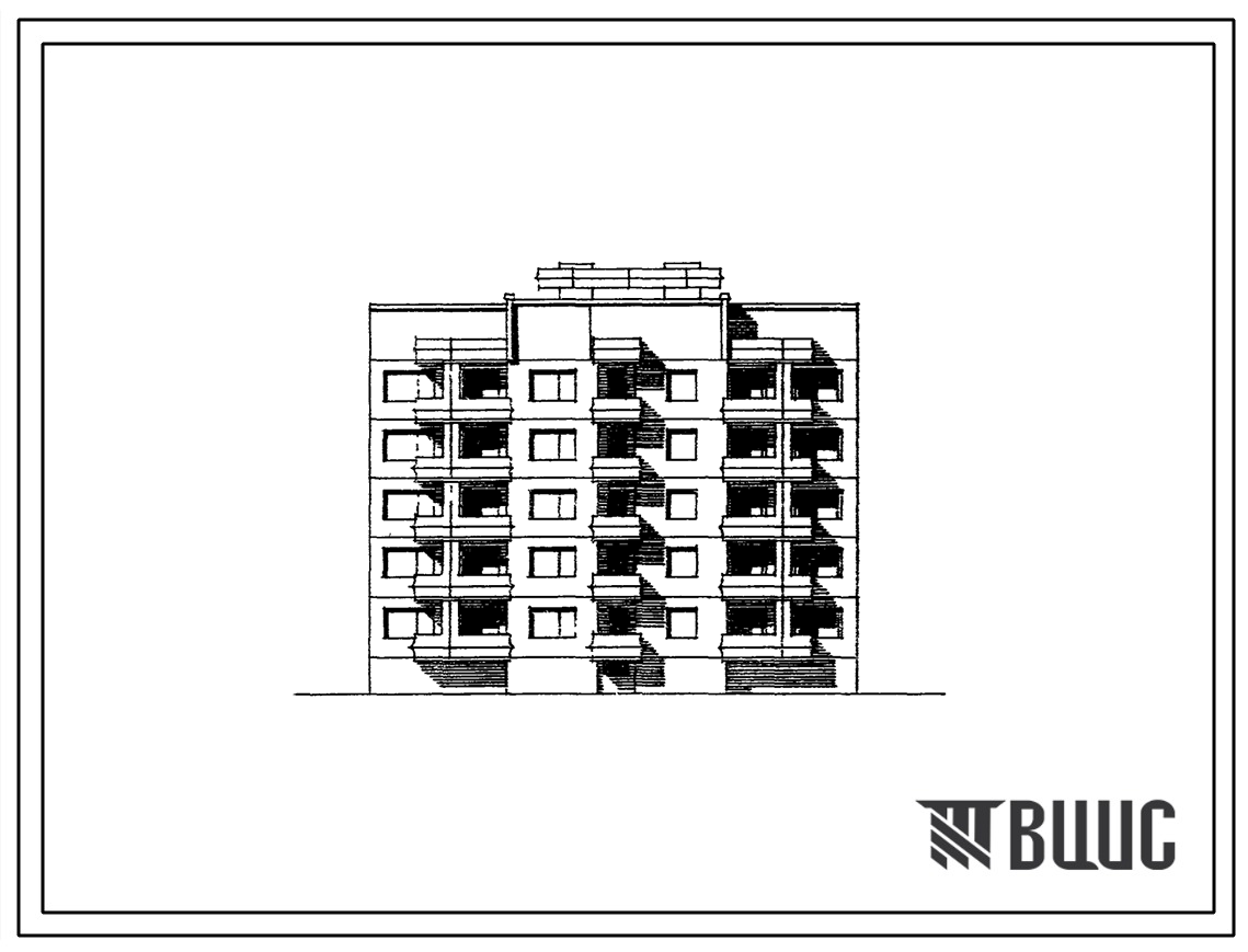 Типовой проект 120-014.2 Блок-секция рядовая-торцовая пятиэтажная 15-квартирная 2-2-3. Для городского строительства в Литовской ССР.