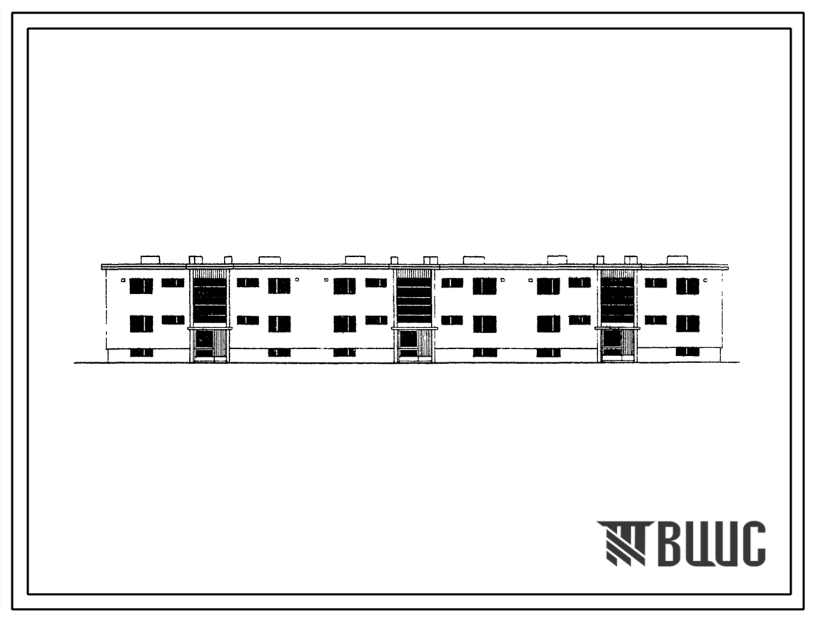 Типовой проект 114-22-37 Двенадцатиквартирный секционный жилой дом с двух-, трехкомнатными квартирами.
