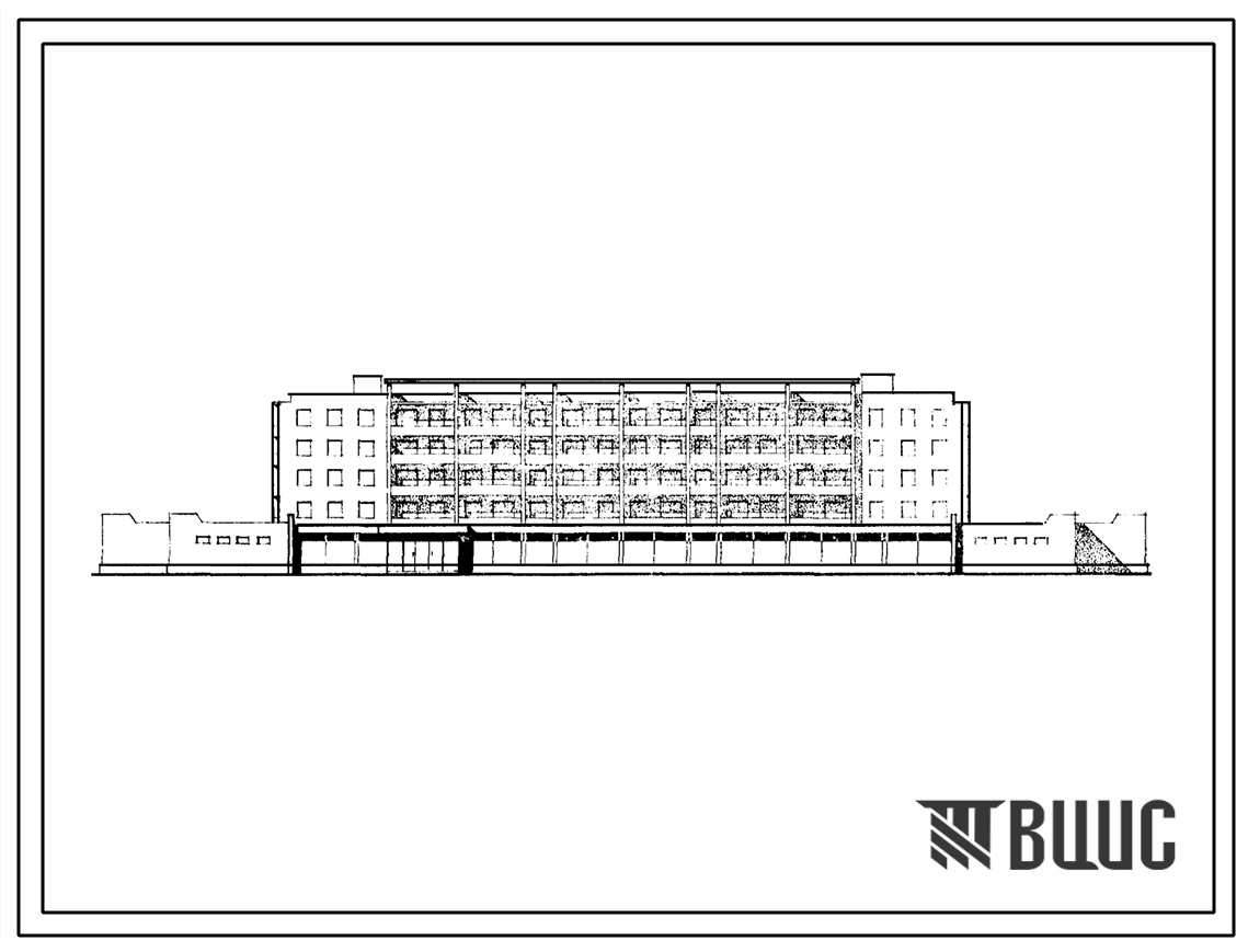 Типовой проект 114-132-5с Пятиэтажный четырехсекционный 40-квартирный жилой дом со встроенно-пристроенным магазином «Универсам». Для строительства в IIIА, IIIБ и IIIВ климатических подрайонах сейсмичностью 7 баллов.