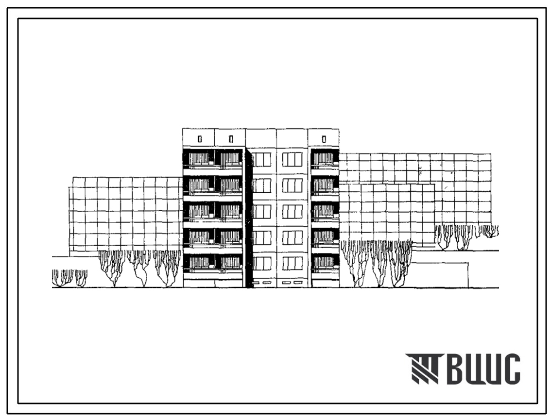 Типовой проект 480А-063 Пятиэтажная поворотная блок-секция 3Б, 3Б левая на 10 квартир унифицированная для трех инженерно-геологических условий строительства