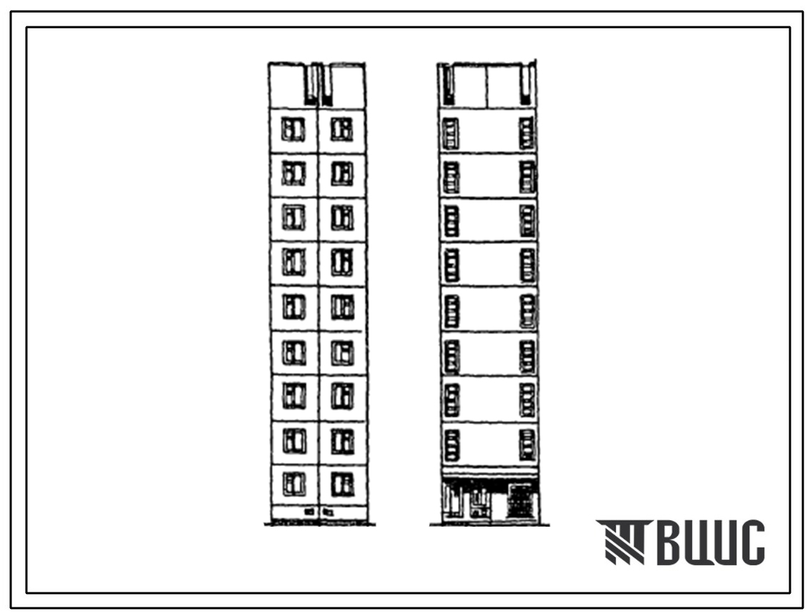 Типовой проект 97-0263.23.86 9-этажный лестничный блок-комплект 9ЛБ3 (для г. Караганды)