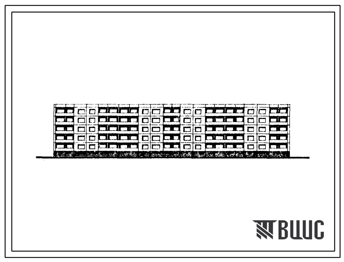 Типовой проект 1-464ЛИ-К17/1 Пятиэтажный четырехсекционный дом на 60 квартир (однокомнатных – 10, двухкомнатных – 25, трехкомнатных – 20, четырехкомнатных – 5). Для строительства во 2В климатическом подрайоне Литовской ССР