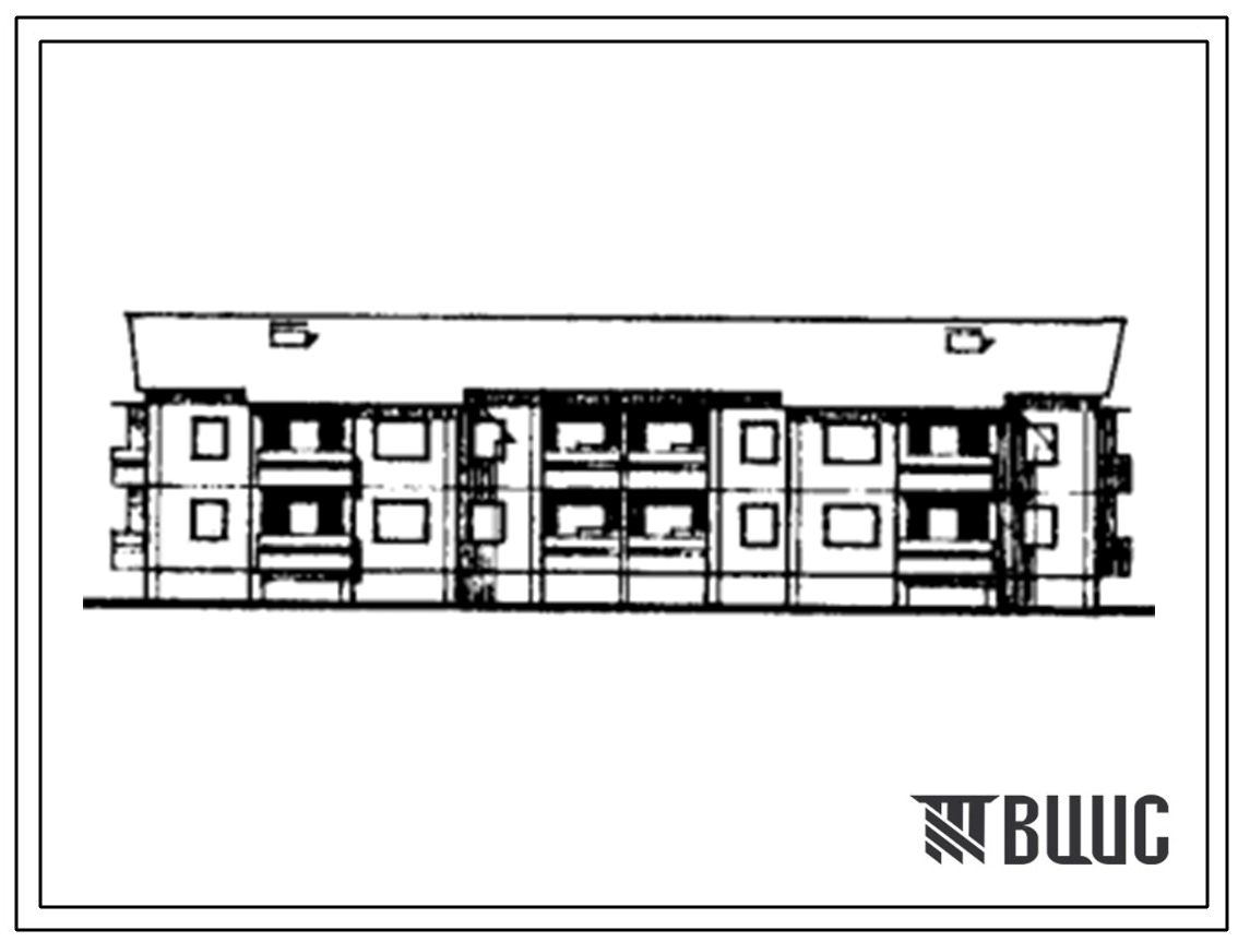 Типовой проект 111-94-69/1 Дом 2-этажный 2-секционный 12-квартирный крупнопанельный