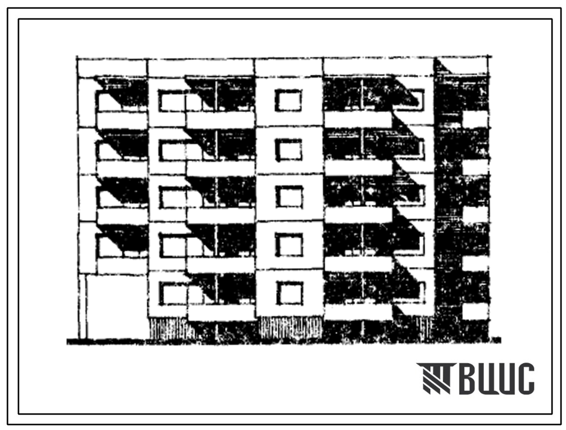 Типовой проект 120В-04/1 Пятиэтажная блок-секция на 20 квартир (однокомнатных 1Б-6, двухкомнатных 2Б-5, трехкомнатных 3А-4, 3Б-5). Для строительства во 2В климатическом подрайоне Литовской ССР