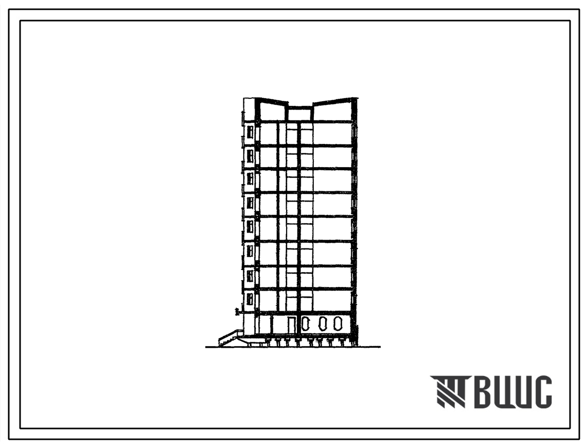 Типовой проект 112-014м/1 Пяти и девятиэтажные крупнопанельные жилые и лестничные блоки широтной ориентации и элементы блокировки (выпуск 2).