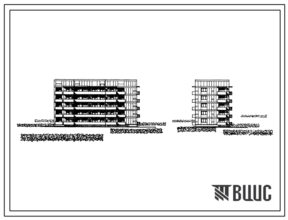 Типовой проект 67-023с Двойня блок-секция пятиэтажного жилого дома торцевая правая на 25 квартир (однокомнатных 1Б-5, двухкомнатных 2Б-10, трехкомнатных 3А-10). Для строительства в 4 климатическом районе сейсмичностью 7 и 8 баллов