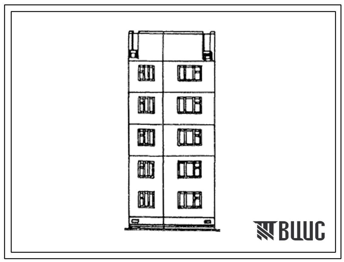 Типовой проект 97-0252.23.86 5-этажный блок-комплект поворота 5ПВ (для г. Караганды)