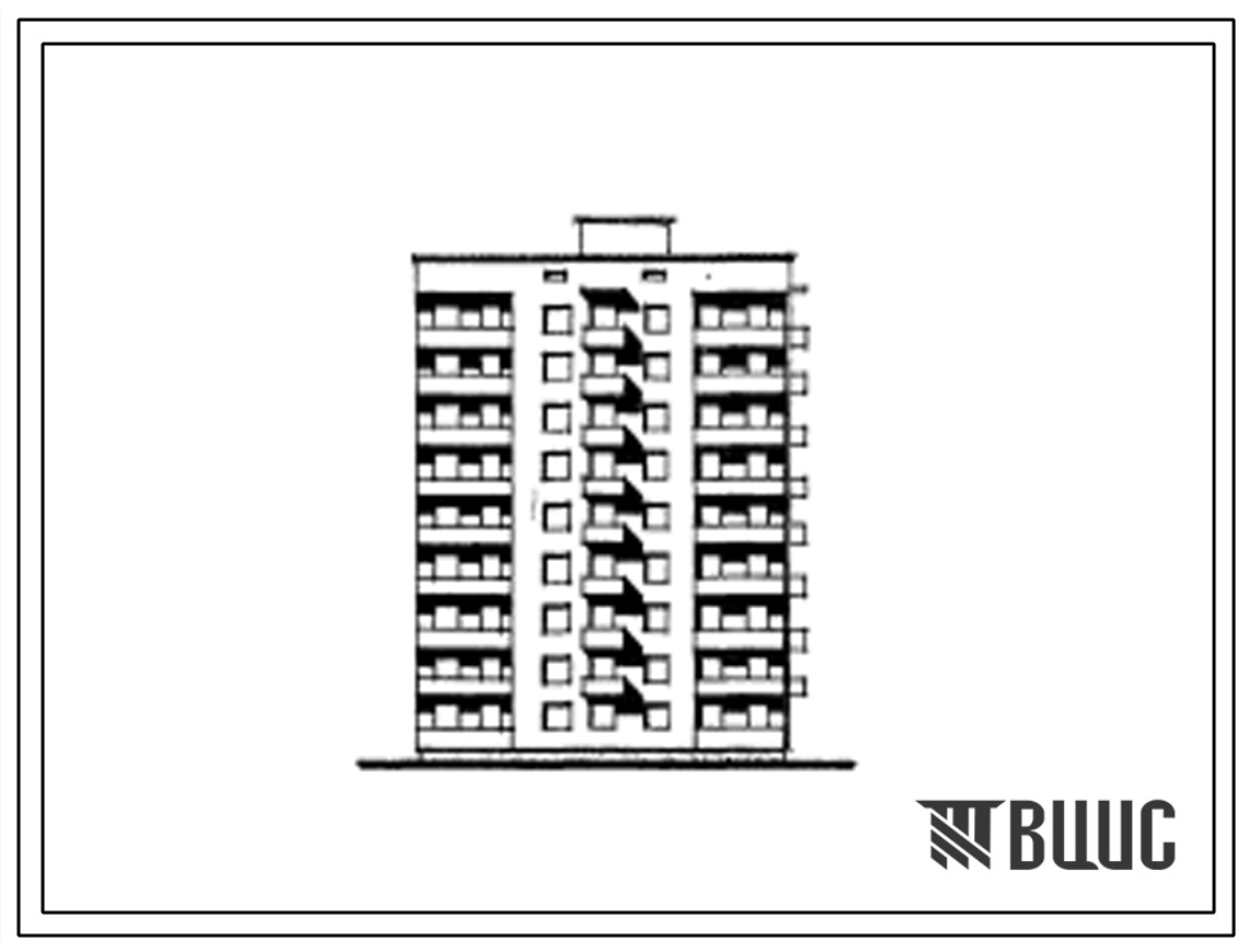 Типовой проект 87-094/1 Девятиэтажная унифицированная блок-секция на 36 квартир с набором квартир (однокомнатных 1Б-9; двухкомнатных 2Б-1; трехкомнатных 3А-1, 3Б-17; четырехкомнатных 4А-8).