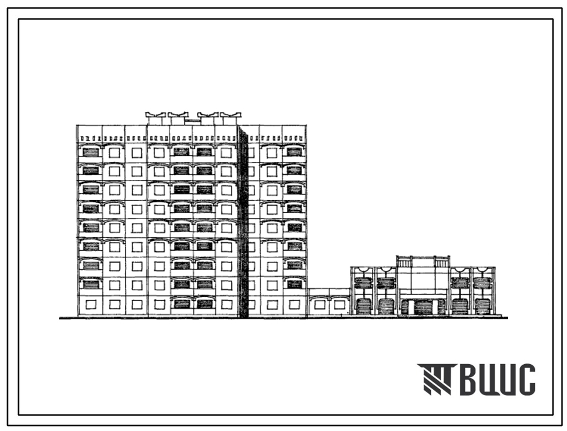 Типовой проект 161-165-17с.13.86 9-этажное общежитие на 294 места для рабочих и служащих (для строительства в г. Душамбе)