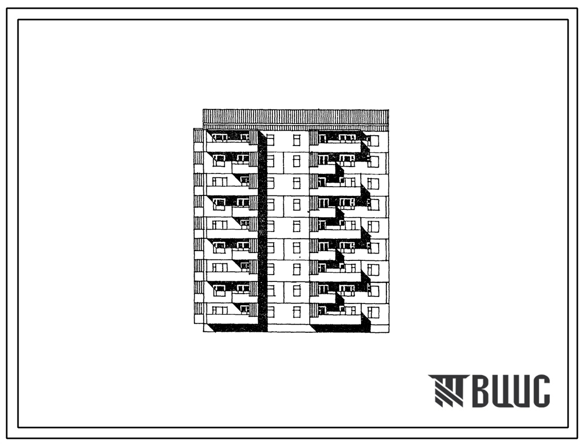 Типовой проект 179-04в.13.87 Блок-секция угловая /левая/ 9-этажная 36-квартирная для Пантелеймоновского ЖБИ