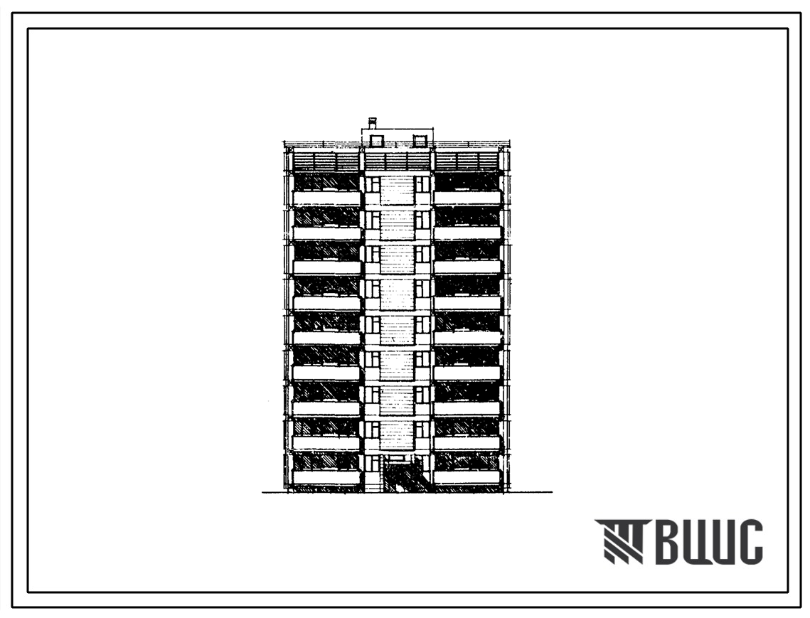 Типовой проект 112-111-20с/1 Блок-дом на 36 квартир ( двухкомнатных 2Б-28, четырехкомнатных 4Б-8)