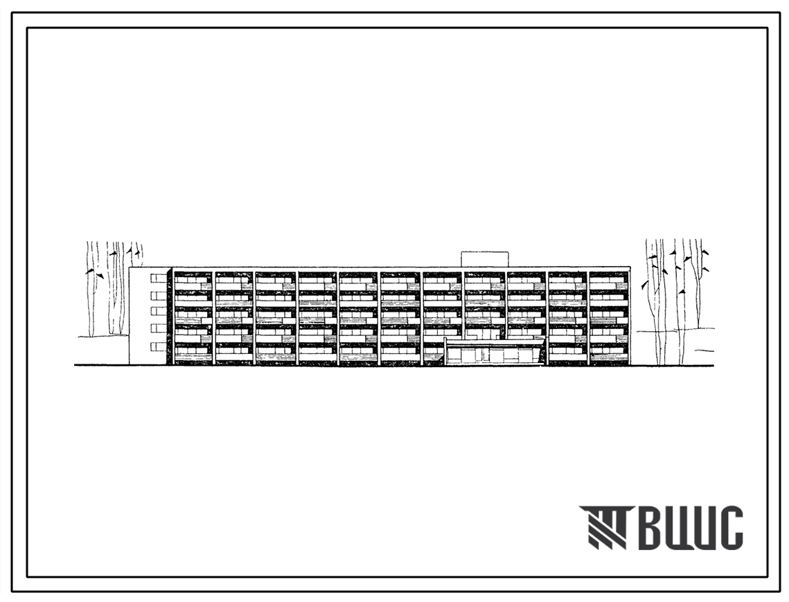 Типовой проект 244-1-2 Спальный корпус для пансионата отдыха на 510 мест, для пансионата отдыха.