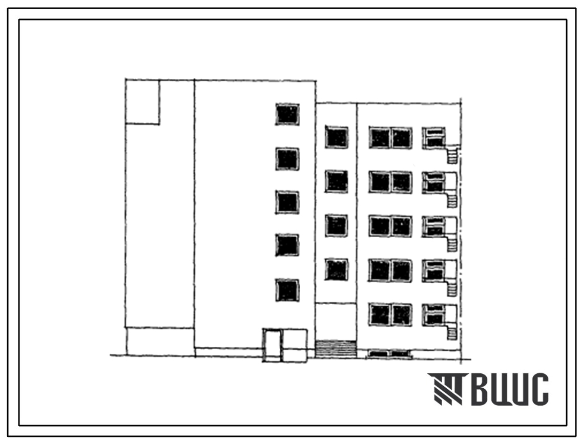 Типовой проект 156-013.13.86 Блок-секция угловая 5-этажная 15-квартирная 3А-3Б-4Б (для строительства в Эстонской ССР)