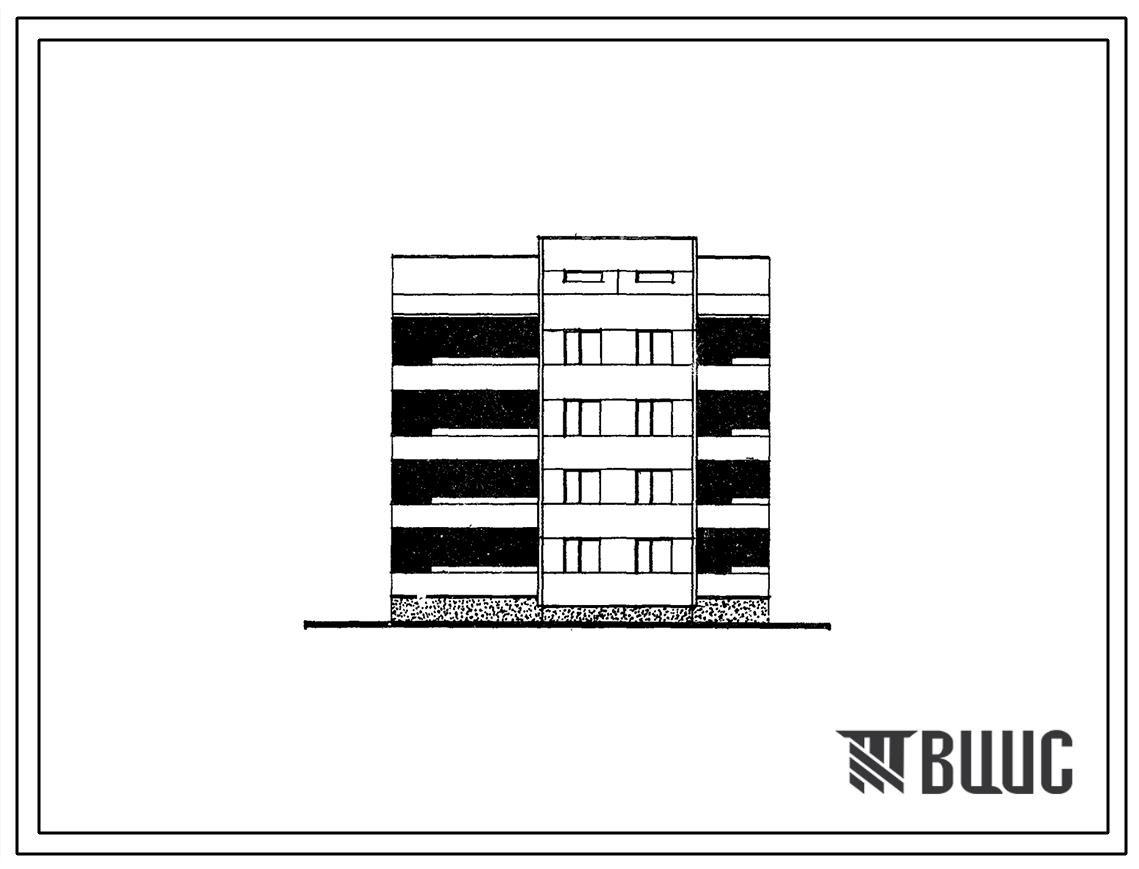Типовой проект 26-052/1 Четырехэтажная блок-секция рядовая на 8 квартир (трехкомнатных 3А-4, четырехкомнатных 4А-4). Для строительства во 2 и 3  климатических районах Украинской ССР