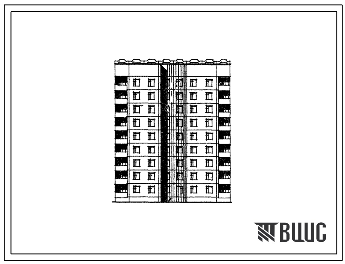 Типовой проект 135-0349.87 9-этажная блок-секция общежития для рабочих у служащих на 160 мест с помещениями культурно-массового назначения на 1-ом этаже