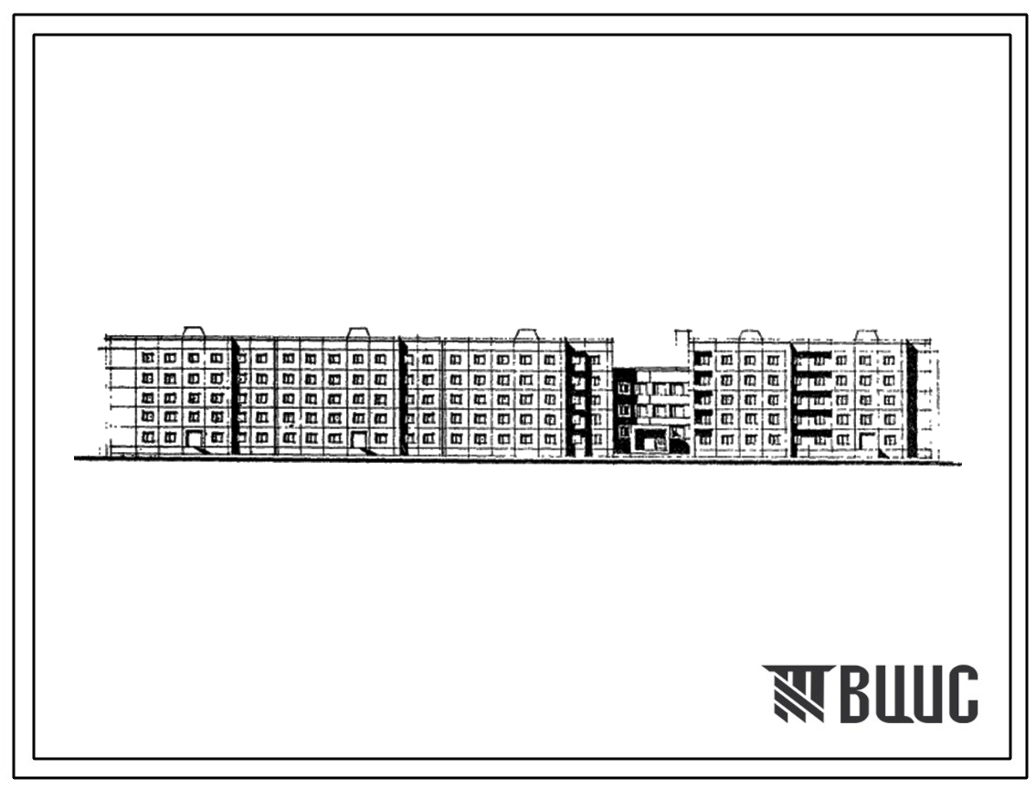 Типовой проект 161-122-83см.13.86 5-этажное общежитие на 440 мест для рабочих и служащих с блоком обслуживания (для строительства в г. Магадане и Магаданской области)