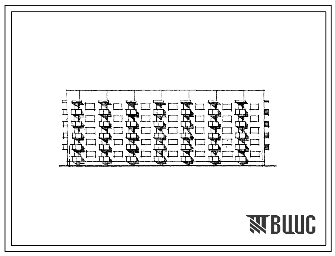 Типовой проект 85-046.86 Блок секция 5-этажная 64-квартирная для малосемейных