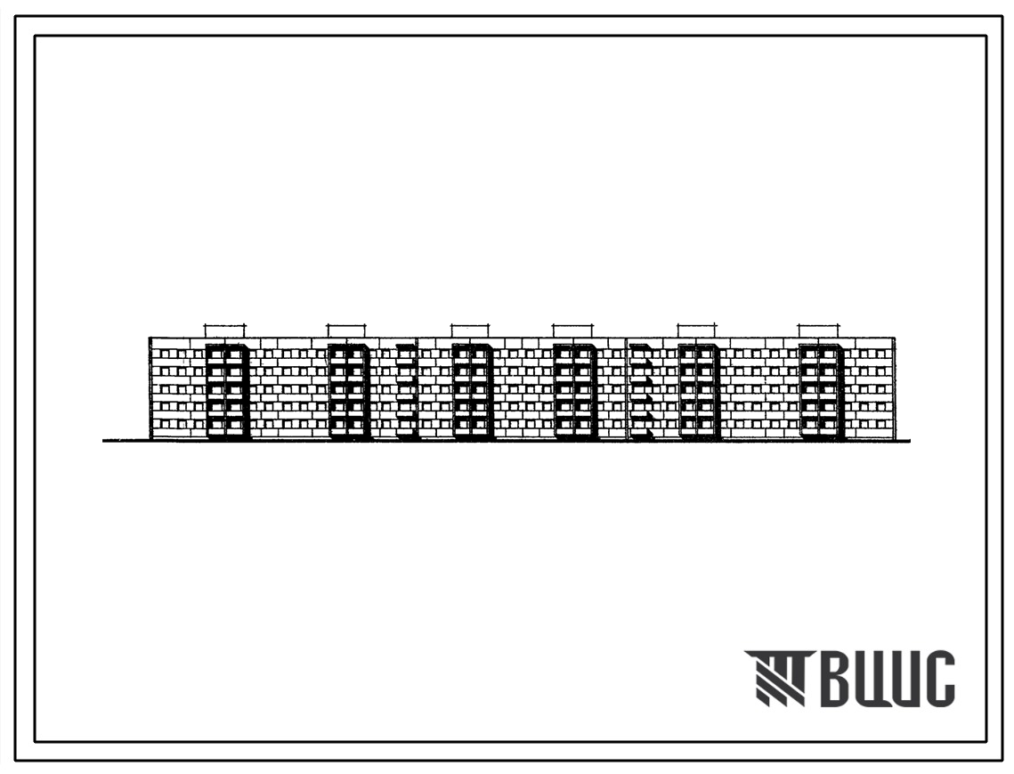 Типовой проект 111-72-11с 5-этажный 6-секционный крупнопанельный жилой дом на 129 квартир для строительства в 1 строительно-климатической зоне, в районах с сейсмичностью 8 баллов в Тувинской АССР.