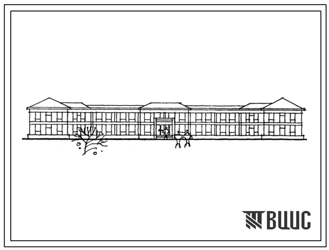 Типовой проект 223-1-519с.13.86 Неполная средняя школа на 9 классов (345-360 учащихся) со стенами из крупных легкобетонных блоков (для Грузинской ССР)