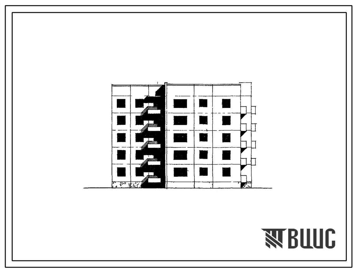 Типовой проект 97-06 Пятиэтажная угловая блок-секция на 20 квартир. Для строительства во 2 строительно-климатической зоне.
